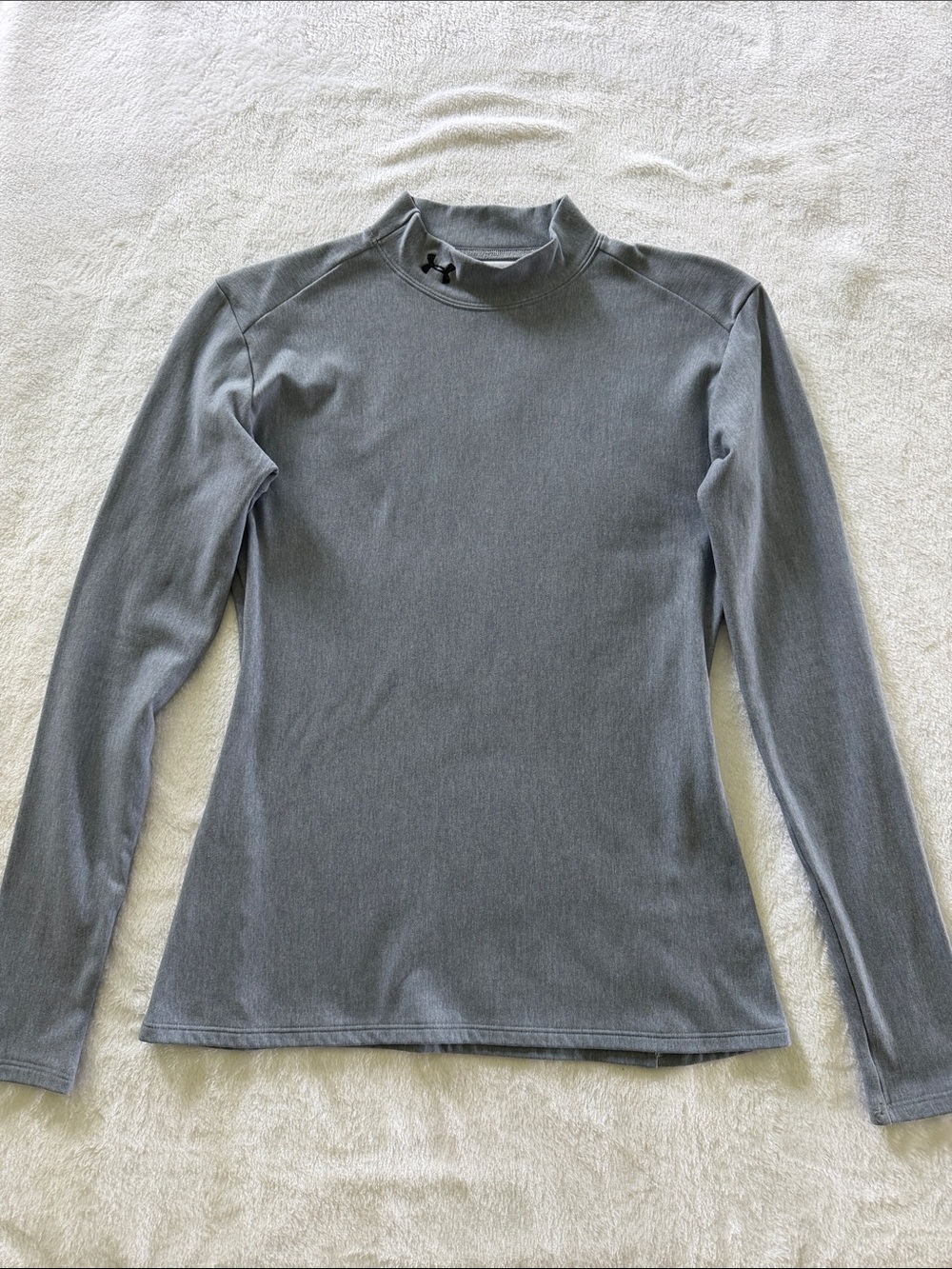 Under Armour Gray Long-Sleeve Mock Neck Performance Top